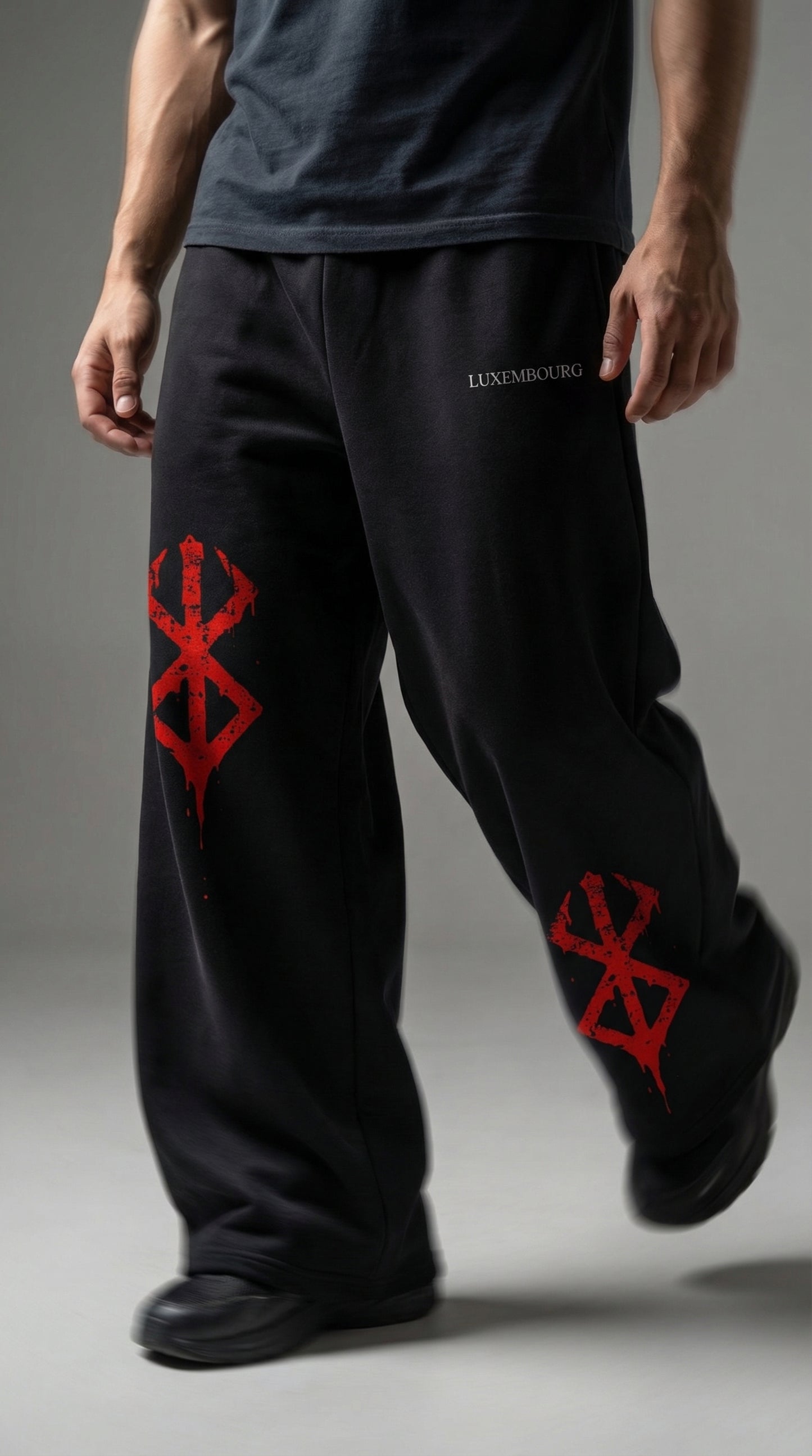 LUXENBOURG Cursed Mark Baggy Pants