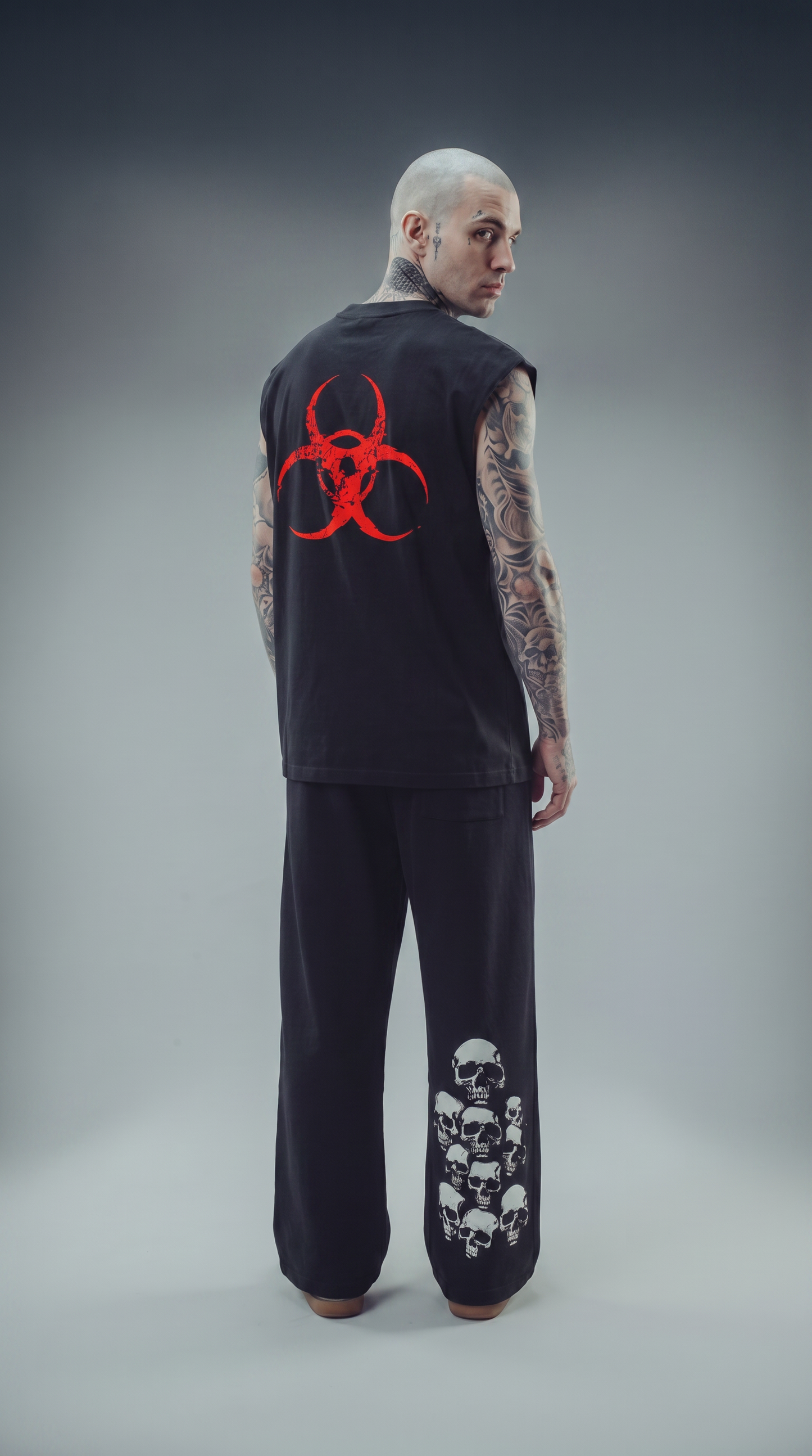 LUXENBOURG RED CONTAGION COTTON OVERSIZED FIT