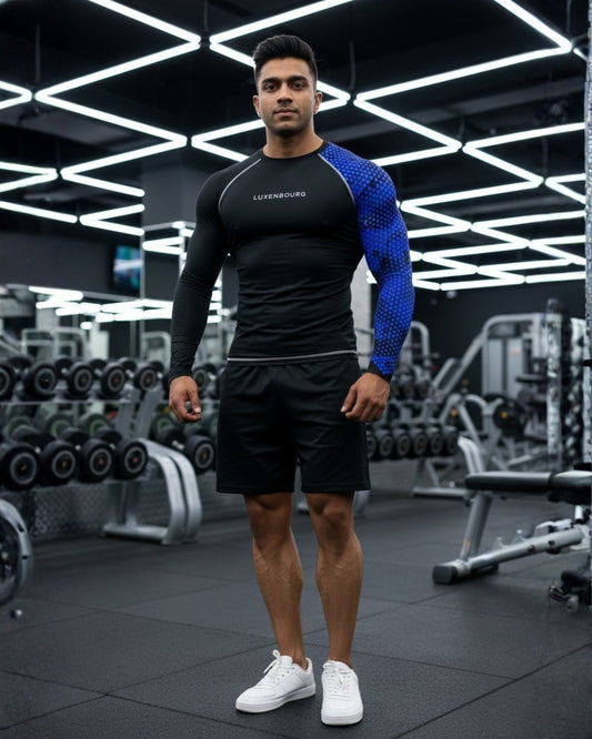 Hexa Blue Asymmetrical Compression