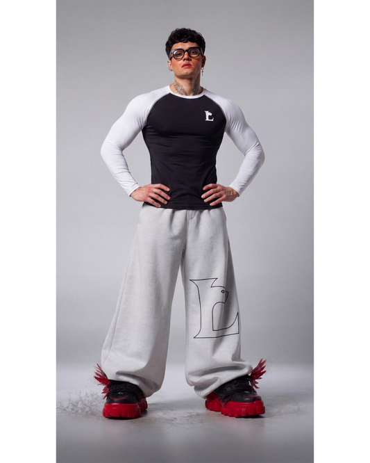LUXENBOURG BLACK RAGLAAN COMPRESSION TEE