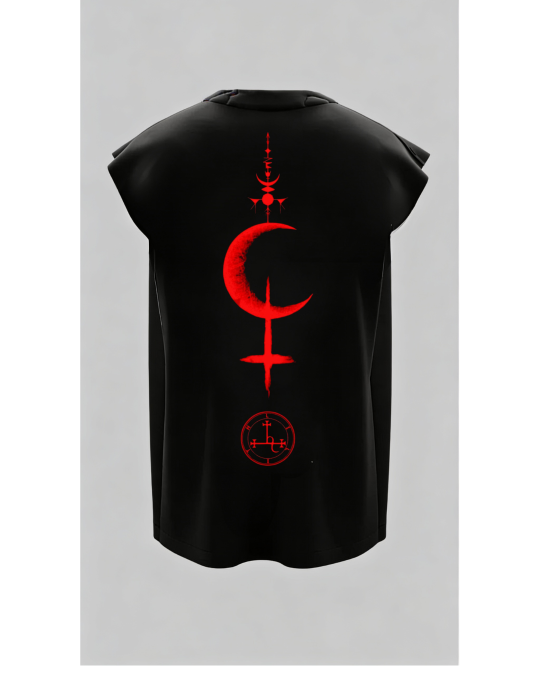 LUXENBOURG DEVIL’S CRESCENT COTTON BAGGY VEST