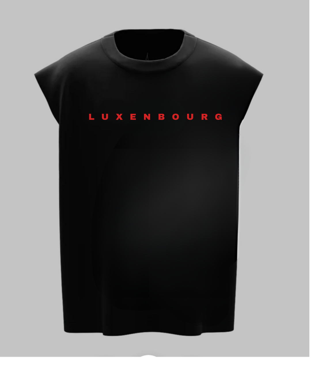 LUXENBOURG CRIMSON CRUCIFIX COTTON OVERSIZED VEST