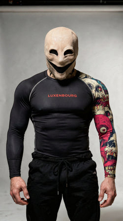 LUXENBOURG Dirty Skelliton Compression Tee