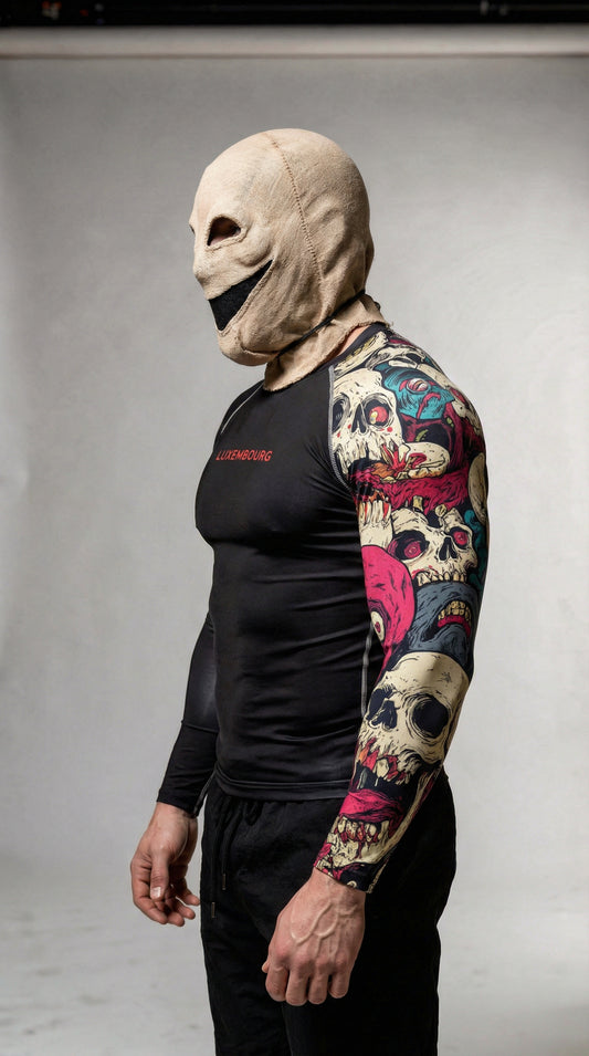 LUXENBOURG Dirty Skelliton Compression Tee