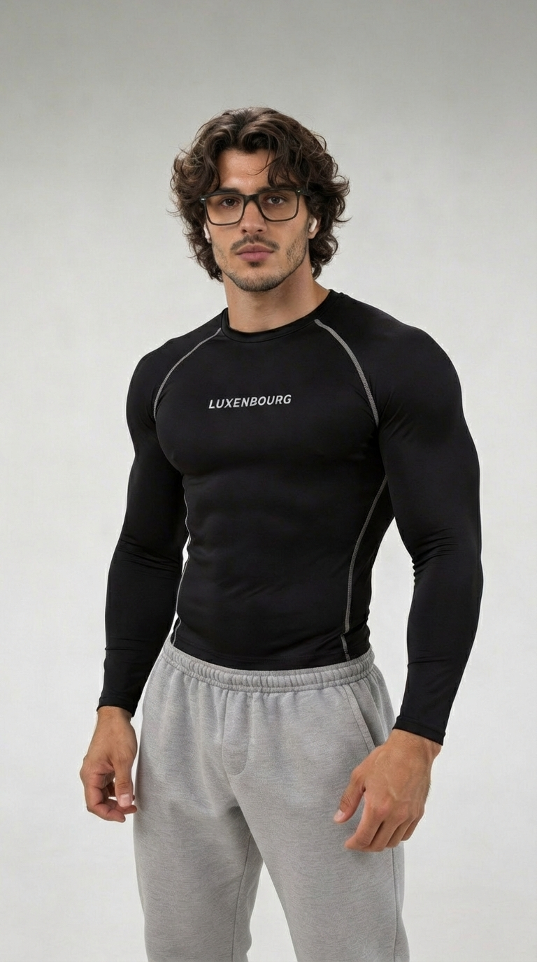 LUXENBOURG Essential Black Compression Tee