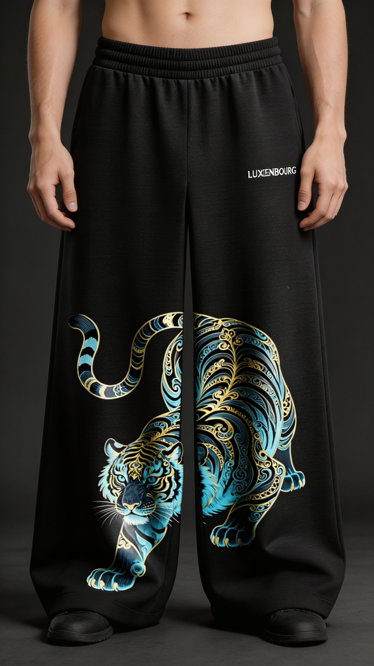 LUXENBOURG Blue Lion Cotton Baggy Jogger