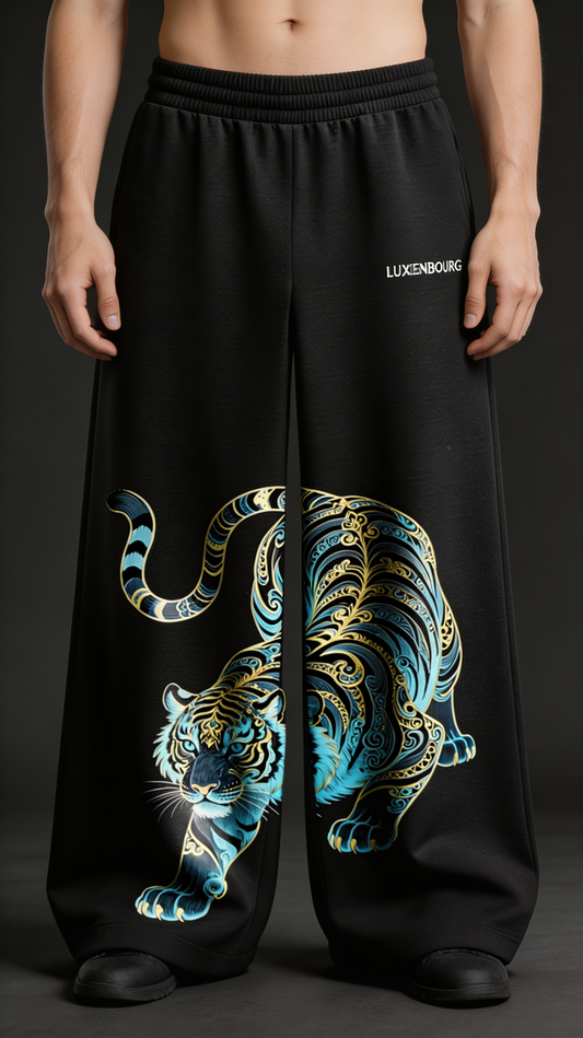 LUXENBOURG Blue Lion Cotton Baggy Jogger