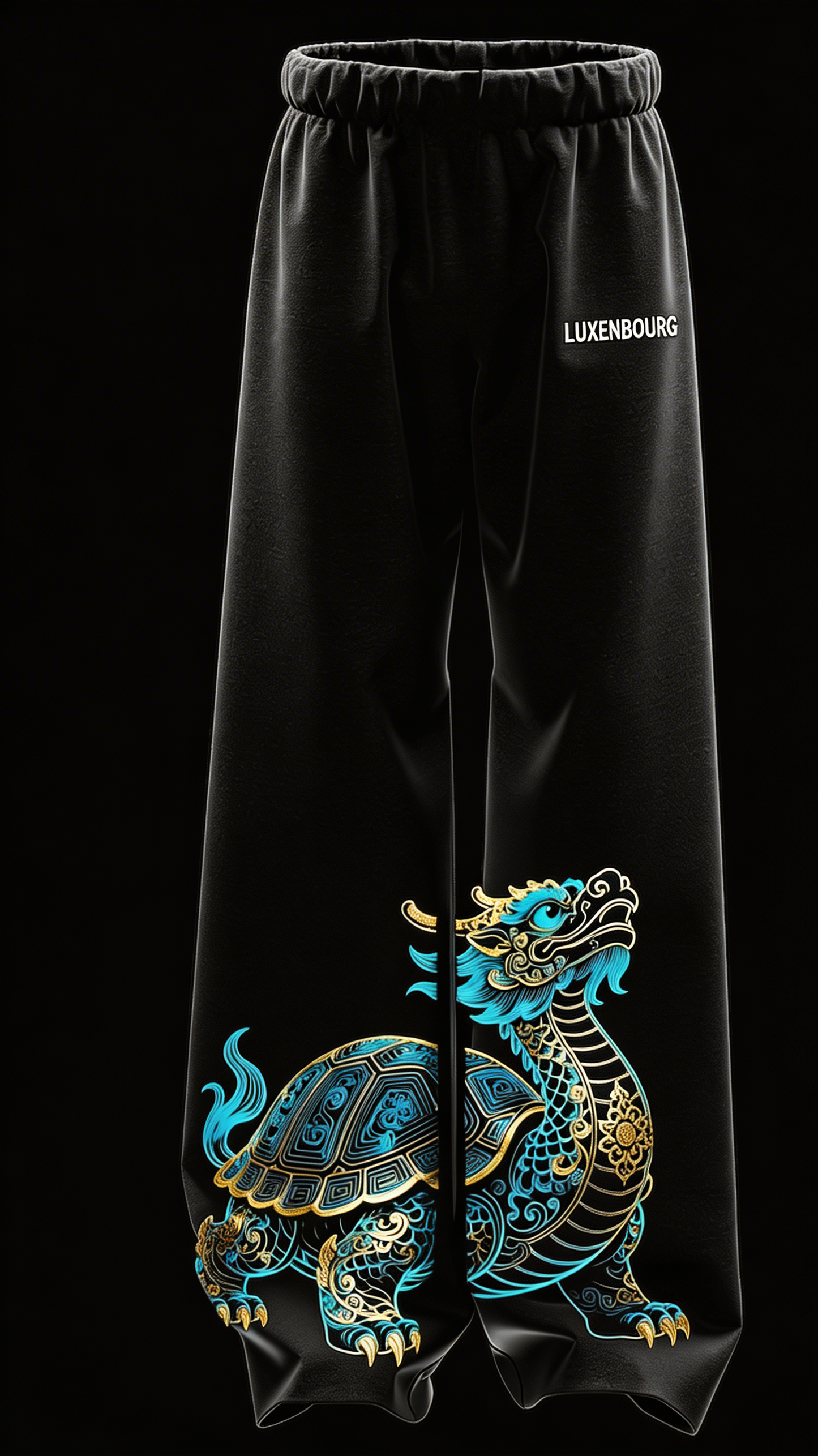 LUXENBOURG Green Turtle Cotton Baggy Joggers