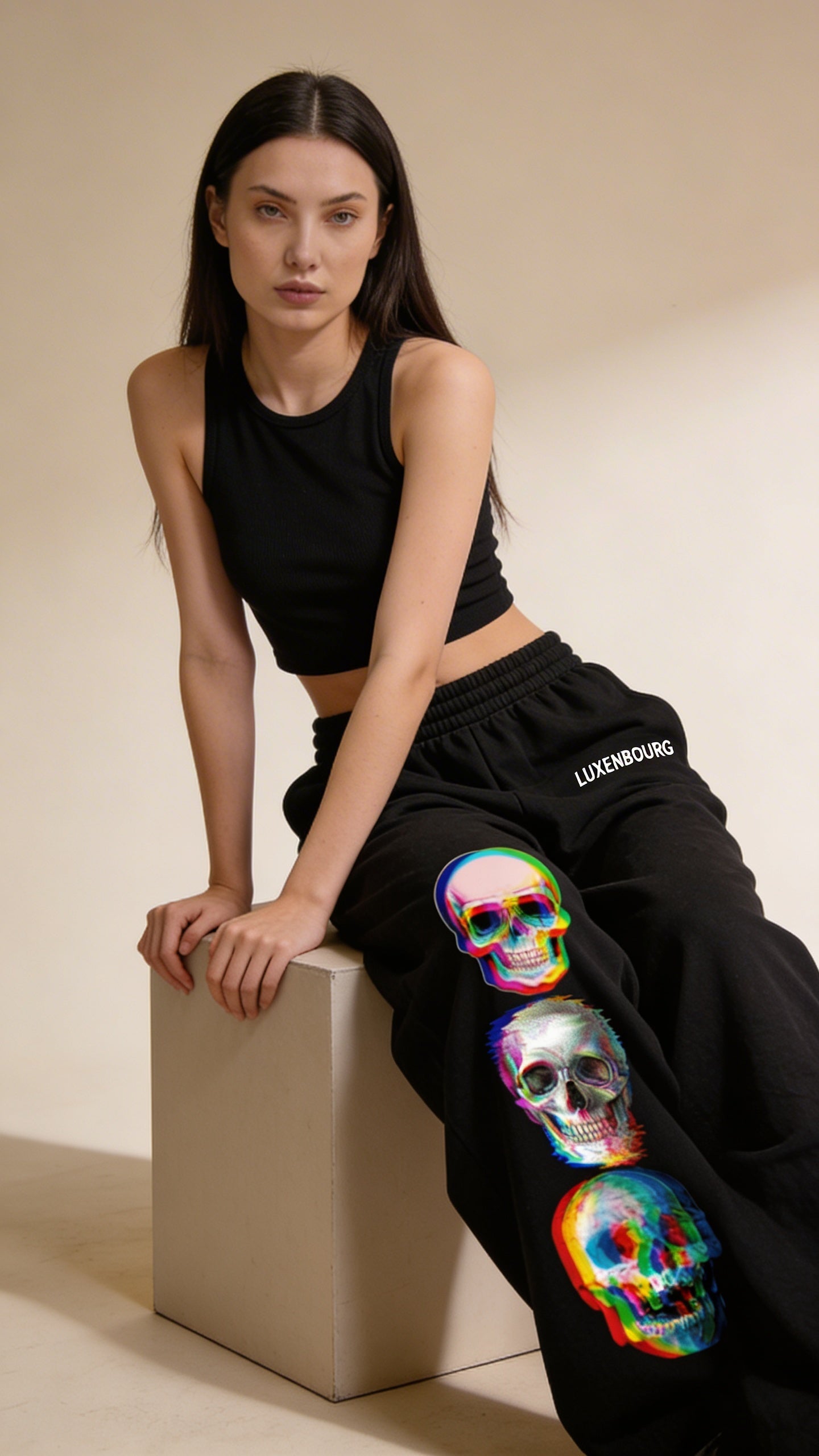 Chromatic Skull Cotton  Trousers