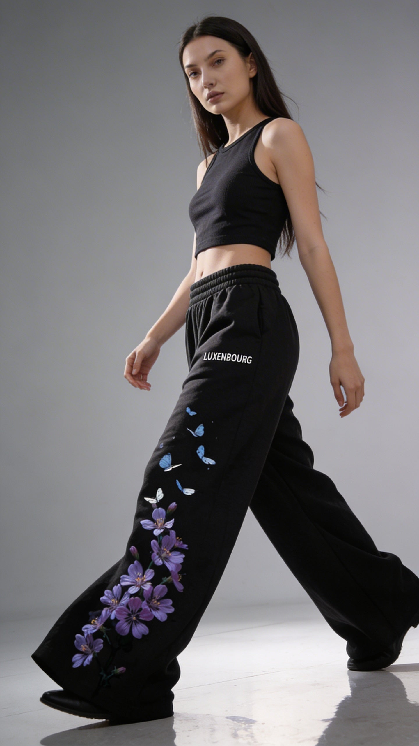 Floral Flight Cotton Joggers
