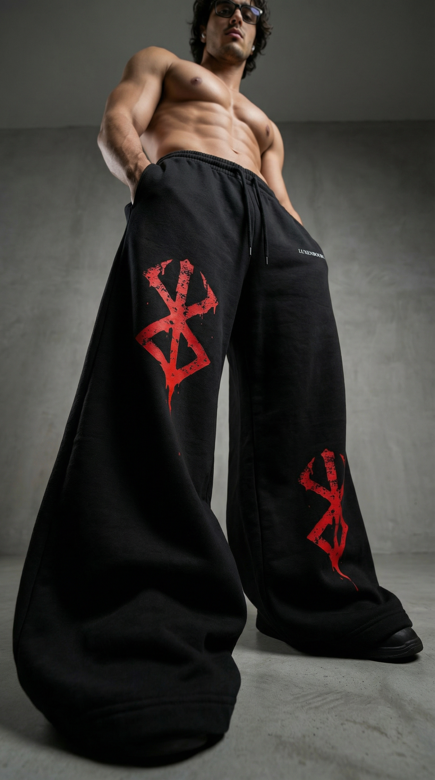 LUXENBOURG Cursed Mark Baggy Pants