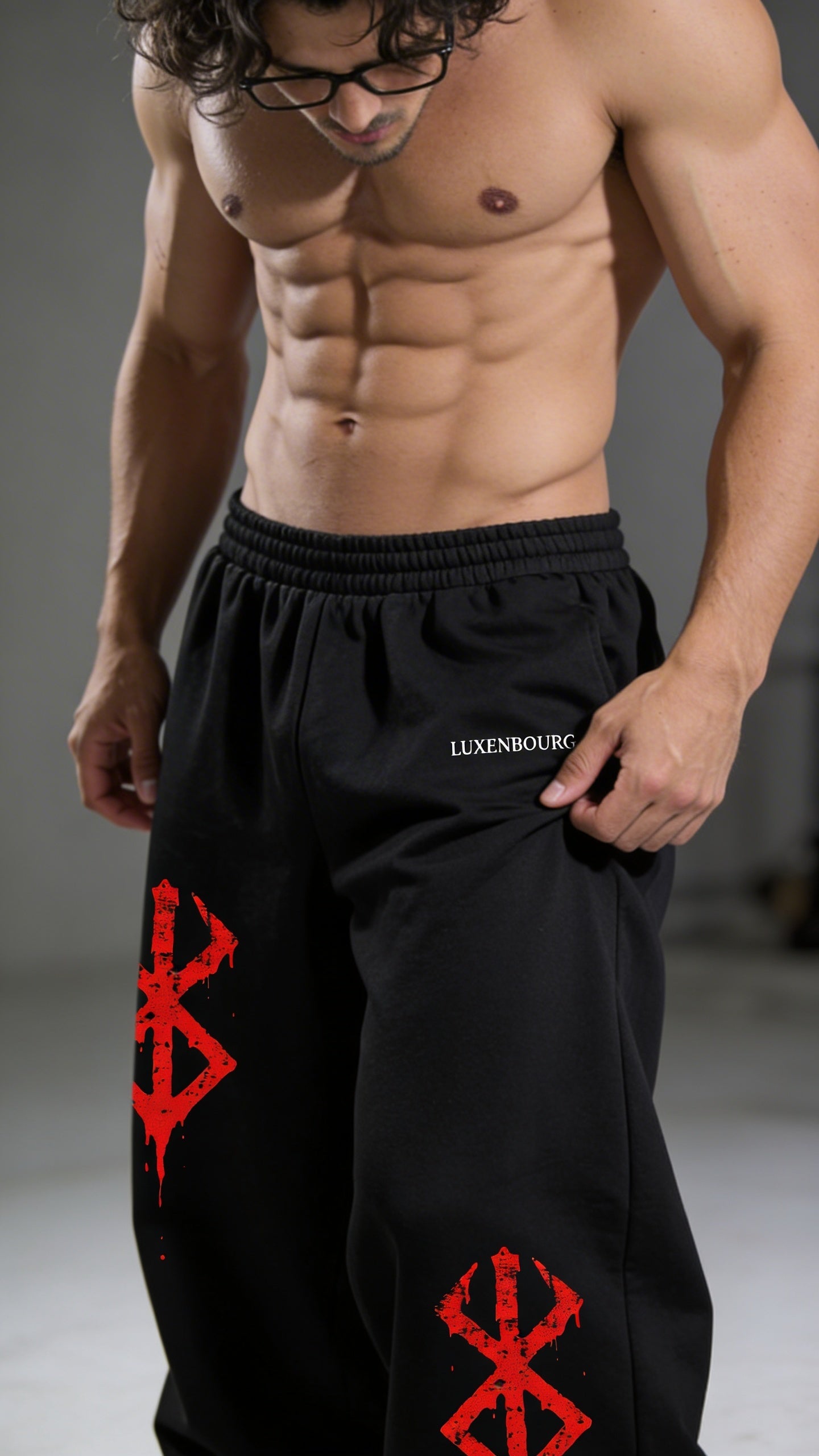 LUXENBOURG Cursed Mark Baggy Pants