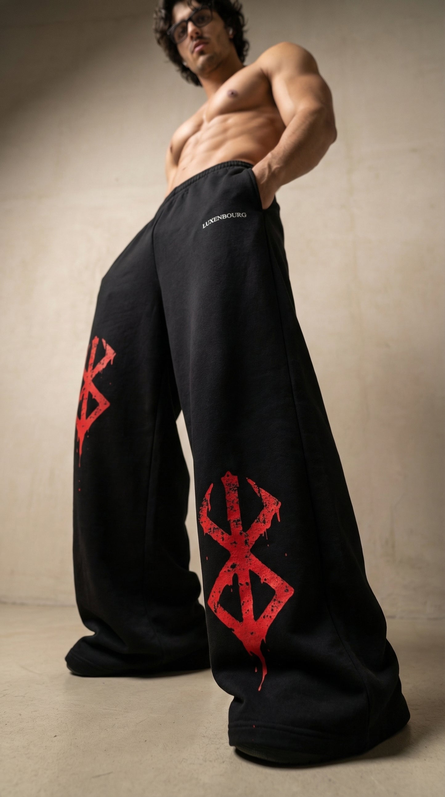 LUXENBOURG Cursed Mark Baggy Pants