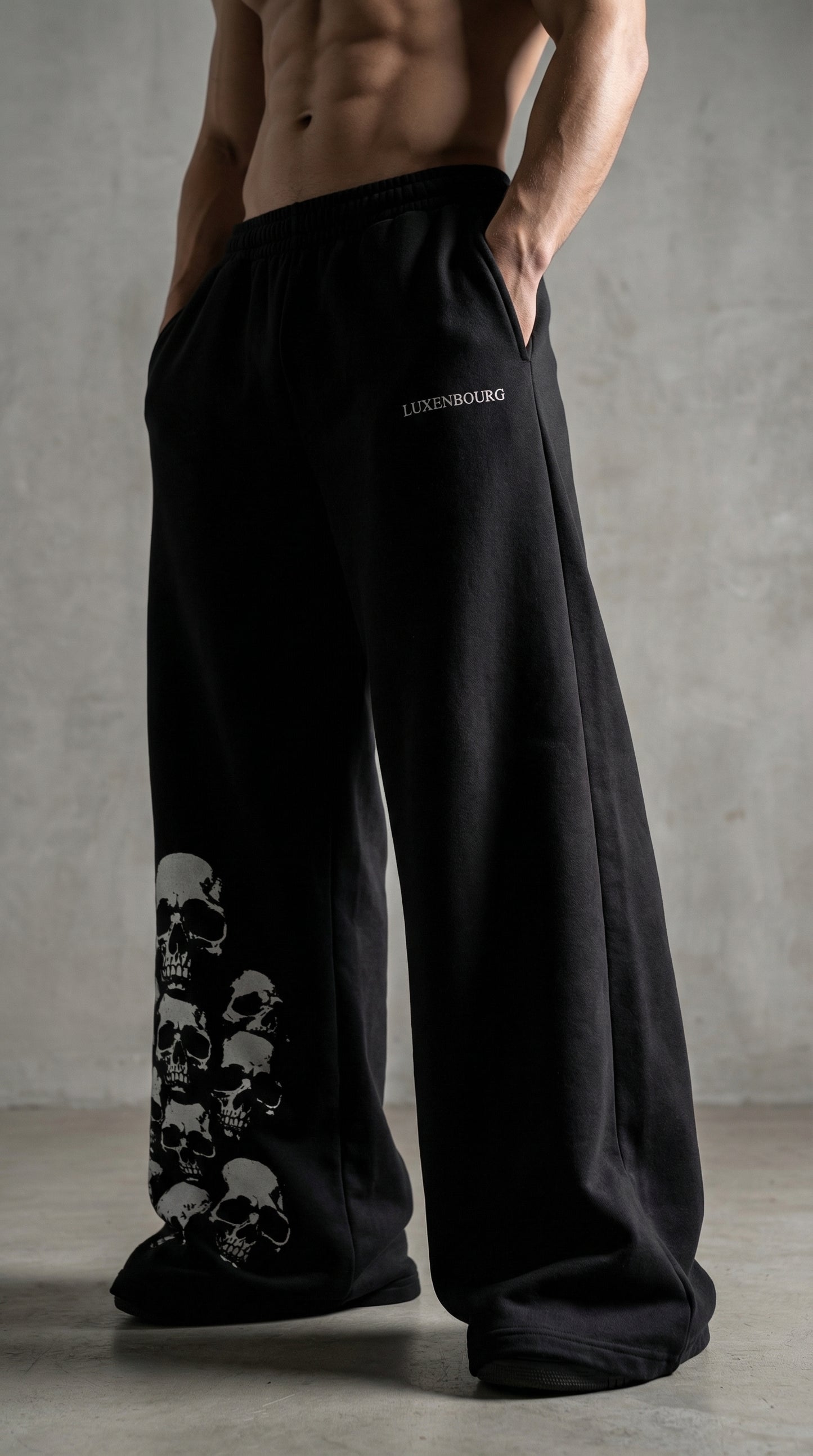LUXENBOURG Graveyard Edition Cotton Baggy Pants