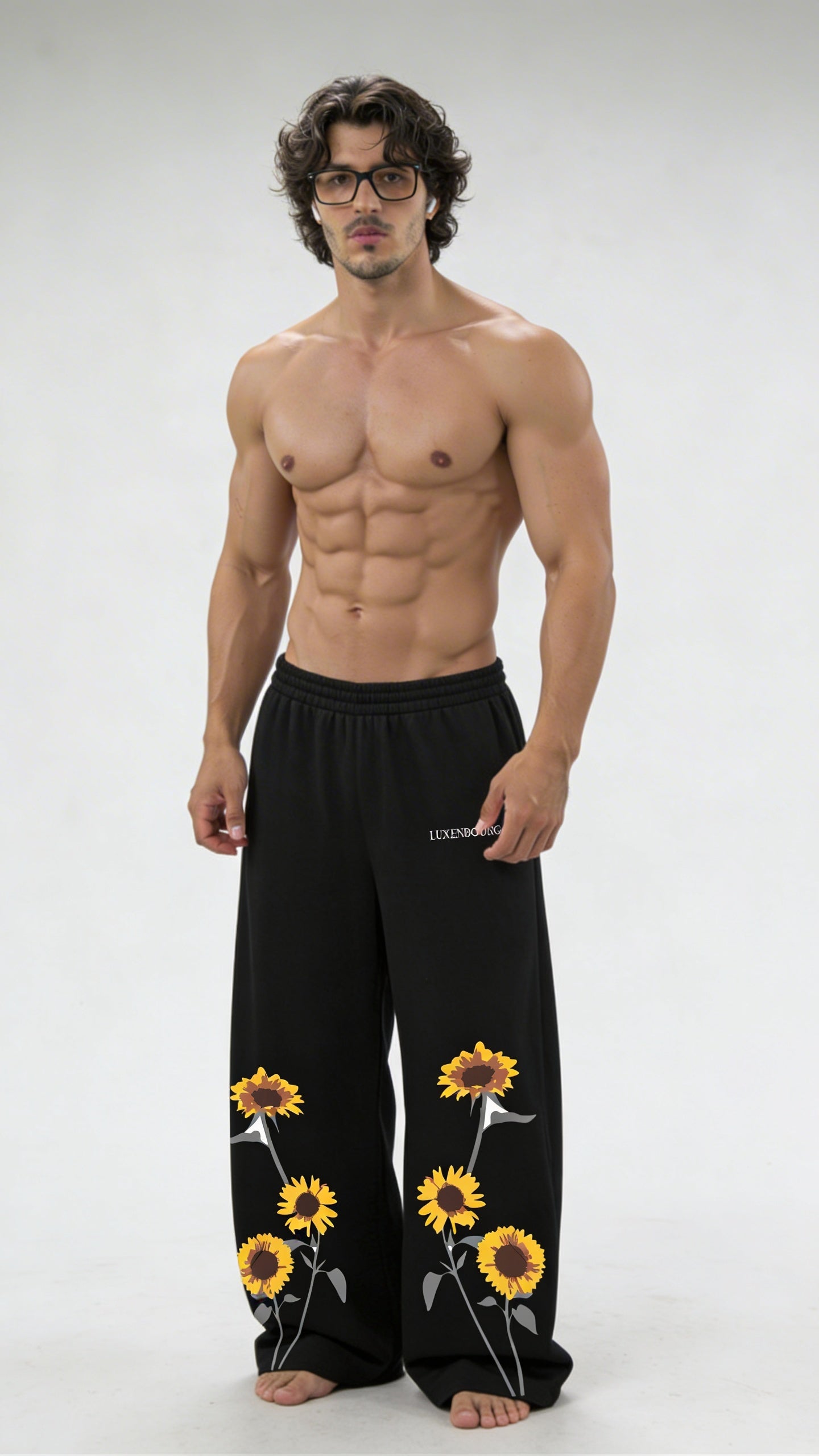 LUXENBOURG Sunflower Baggy Cotton Joggers