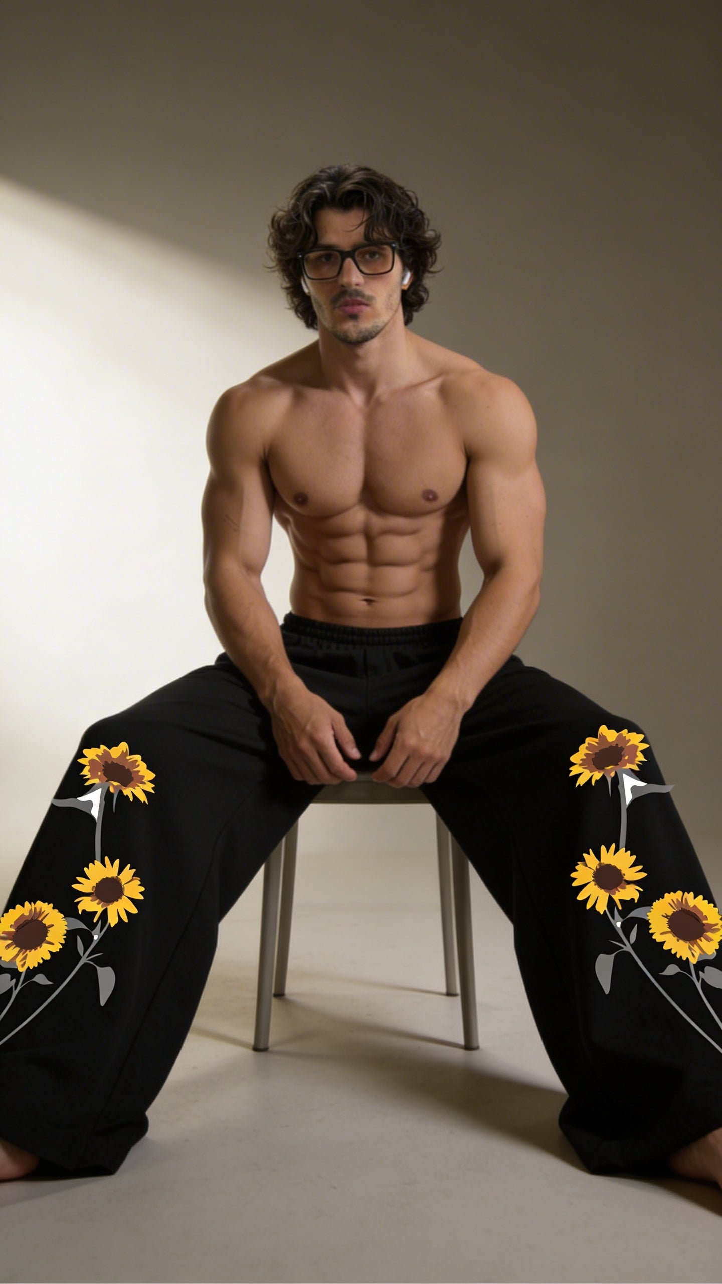 LUXENBOURG Sunflower Baggy Cotton Joggers