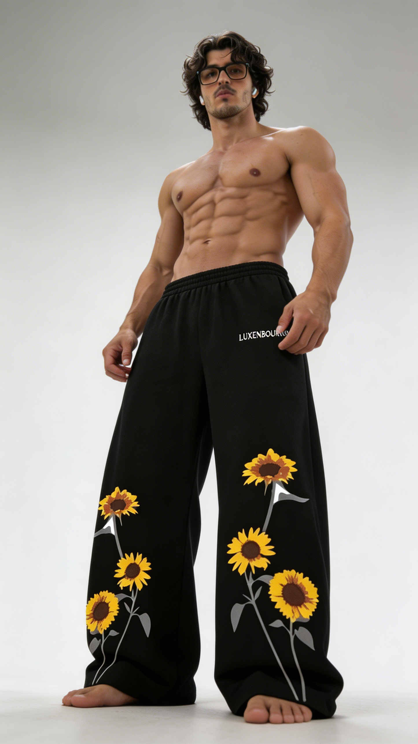 LUXENBOURG Sunflower Baggy Cotton Joggers