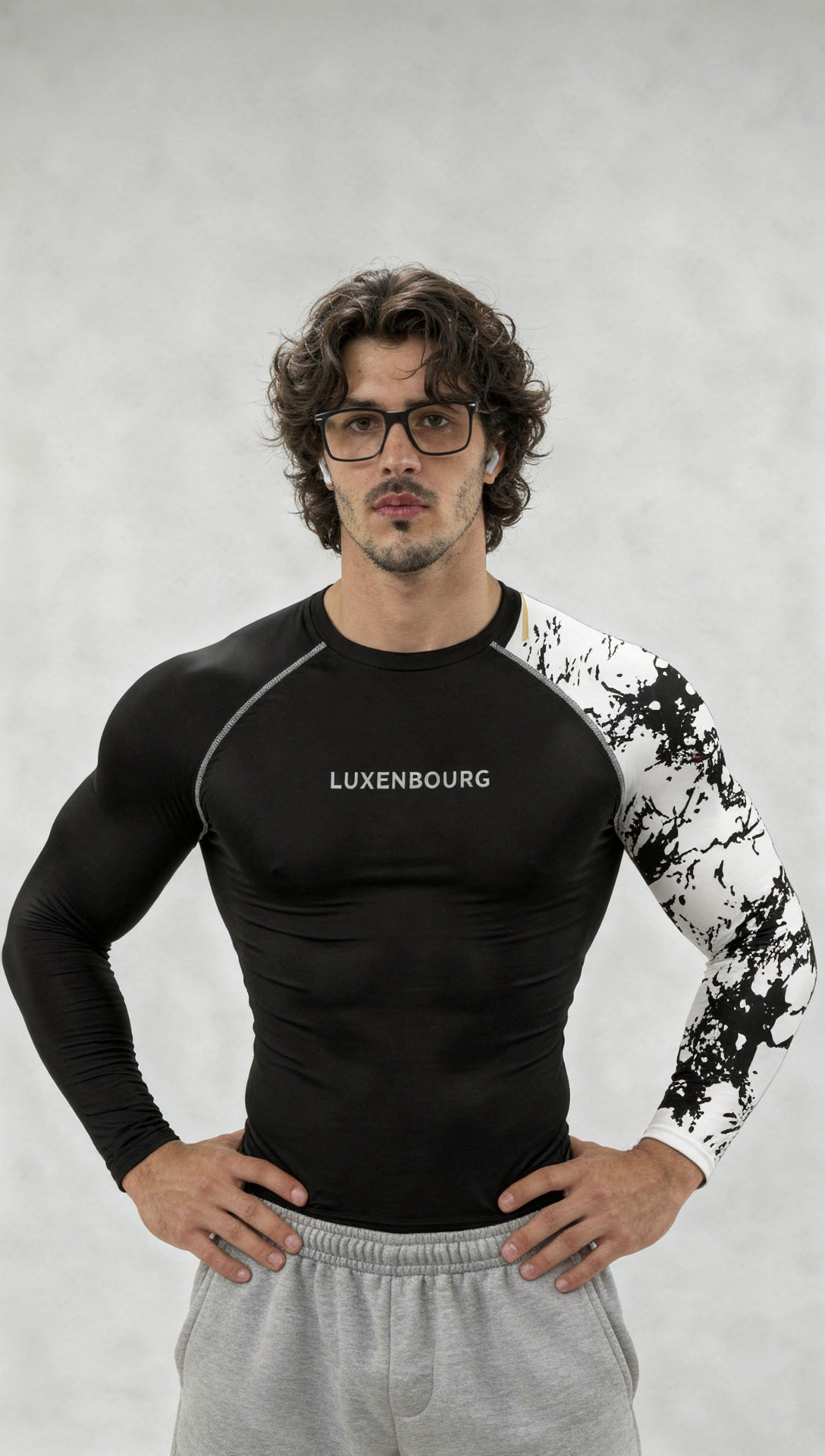 LUXENBOURG Dual Black White Compression Tee