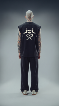 BLACKOUT PROTOCOL Cotton Oversized Vest