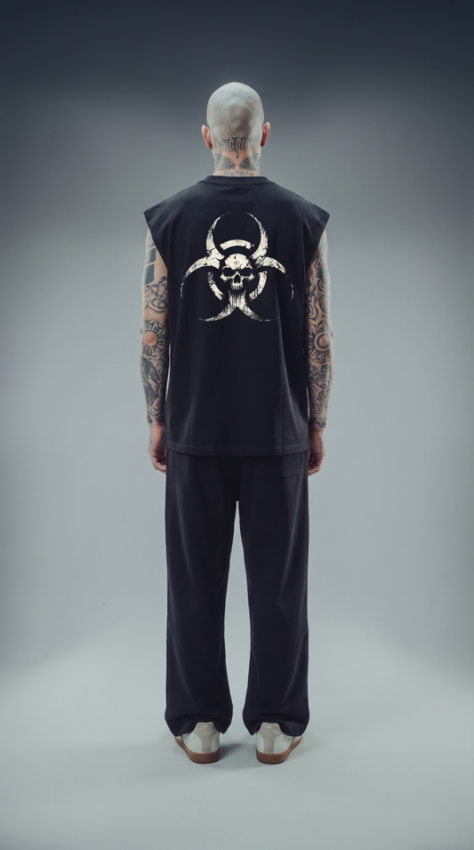BLACKOUT PROTOCOL Cotton Oversized Vest