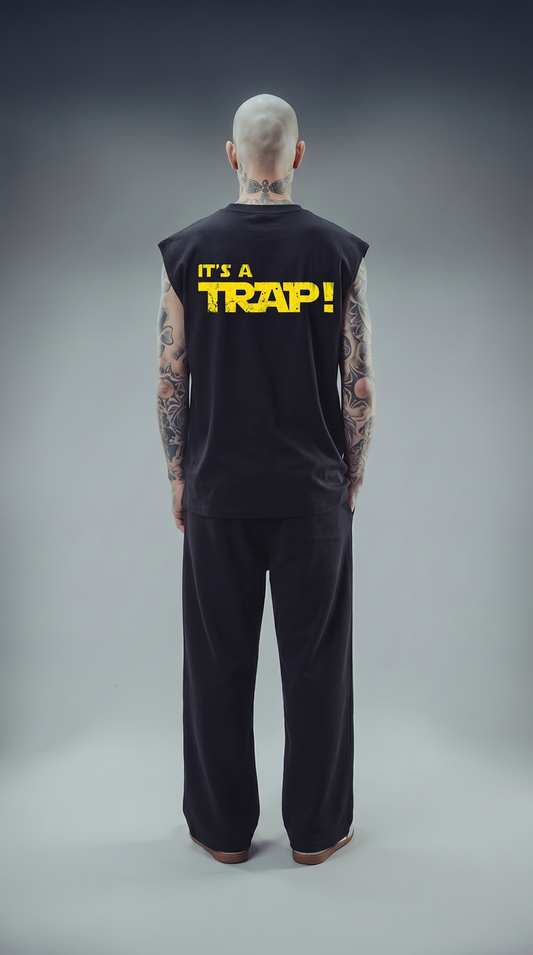 LUXENBOURG TRAP STATE COTTON OVERSIZED VEST