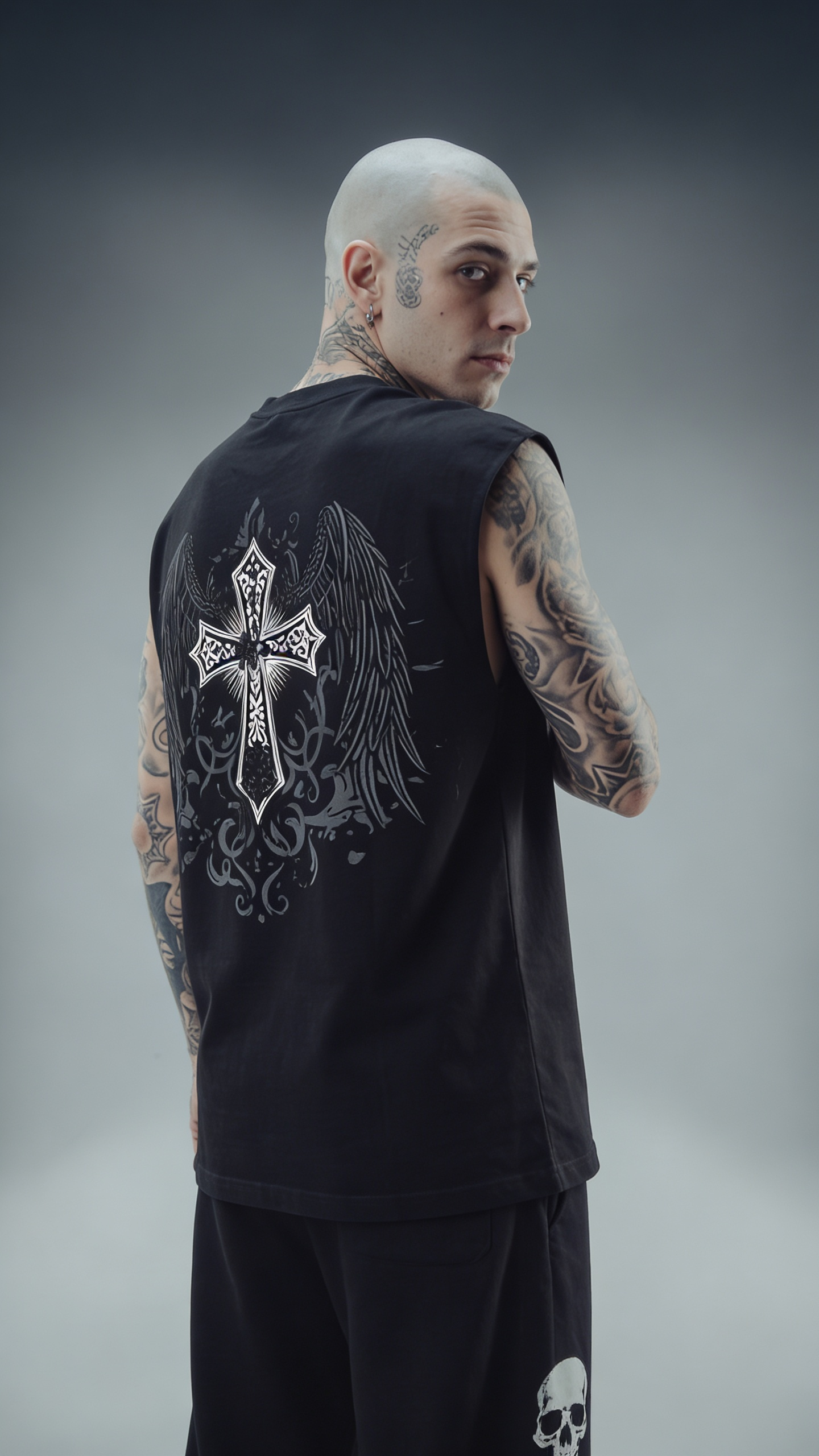 ANGEL OF RUIN Cotton Oversized Fit Vest