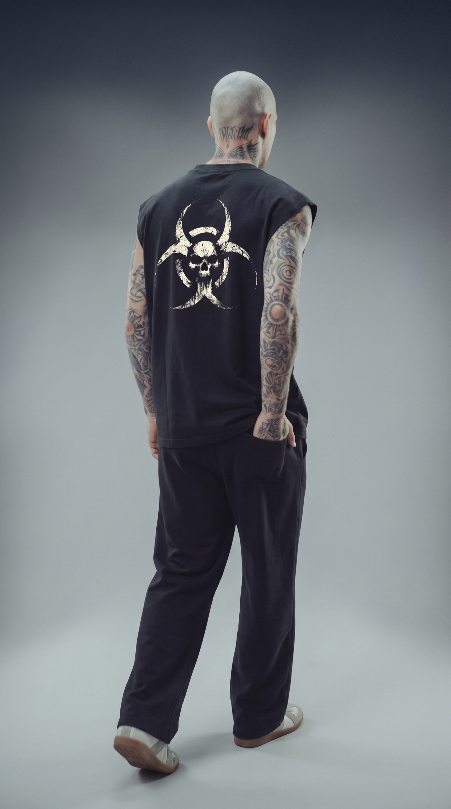 BLACKOUT PROTOCOL Cotton Oversized Vest