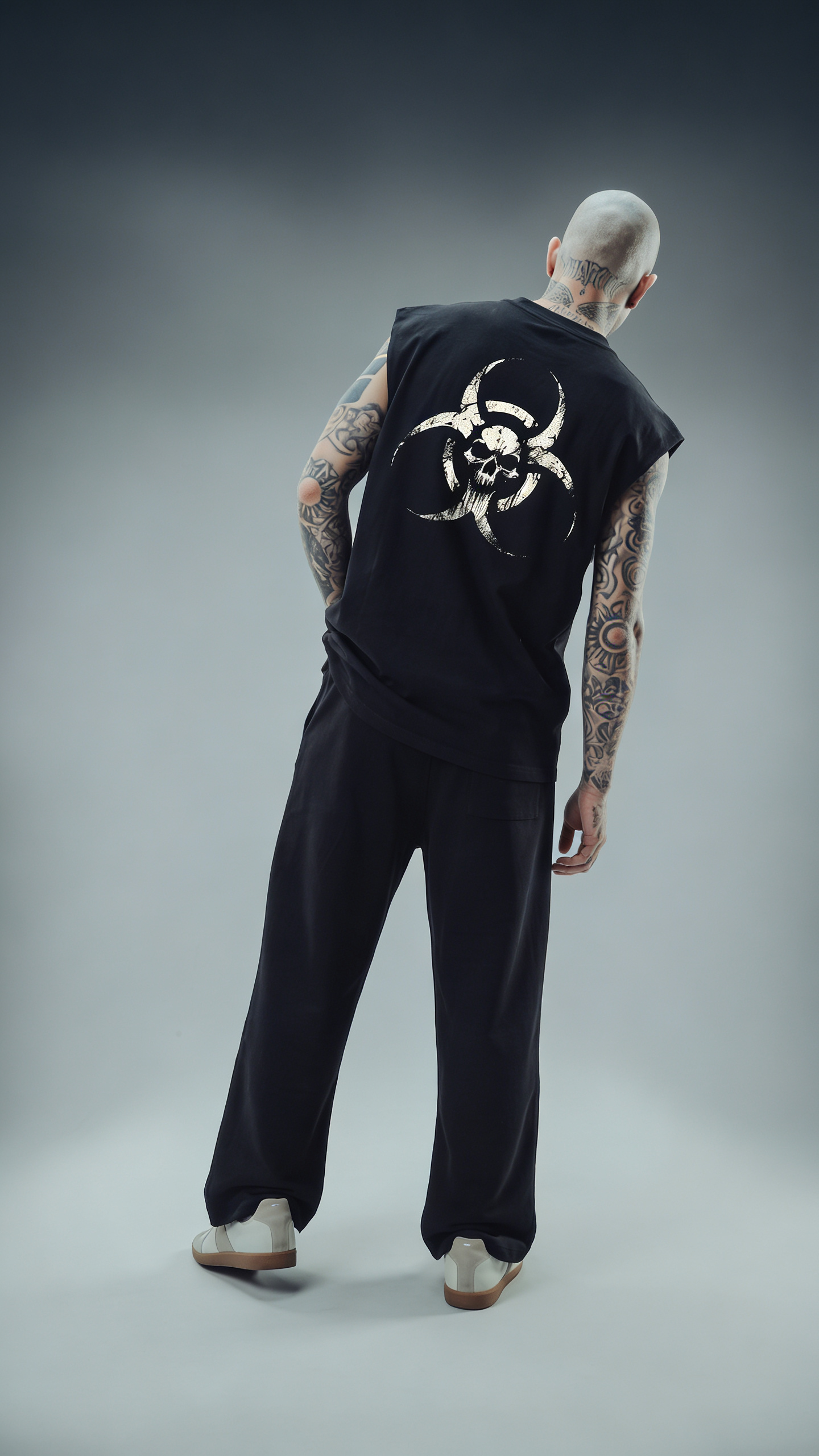 BLACKOUT PROTOCOL Cotton Oversized Vest