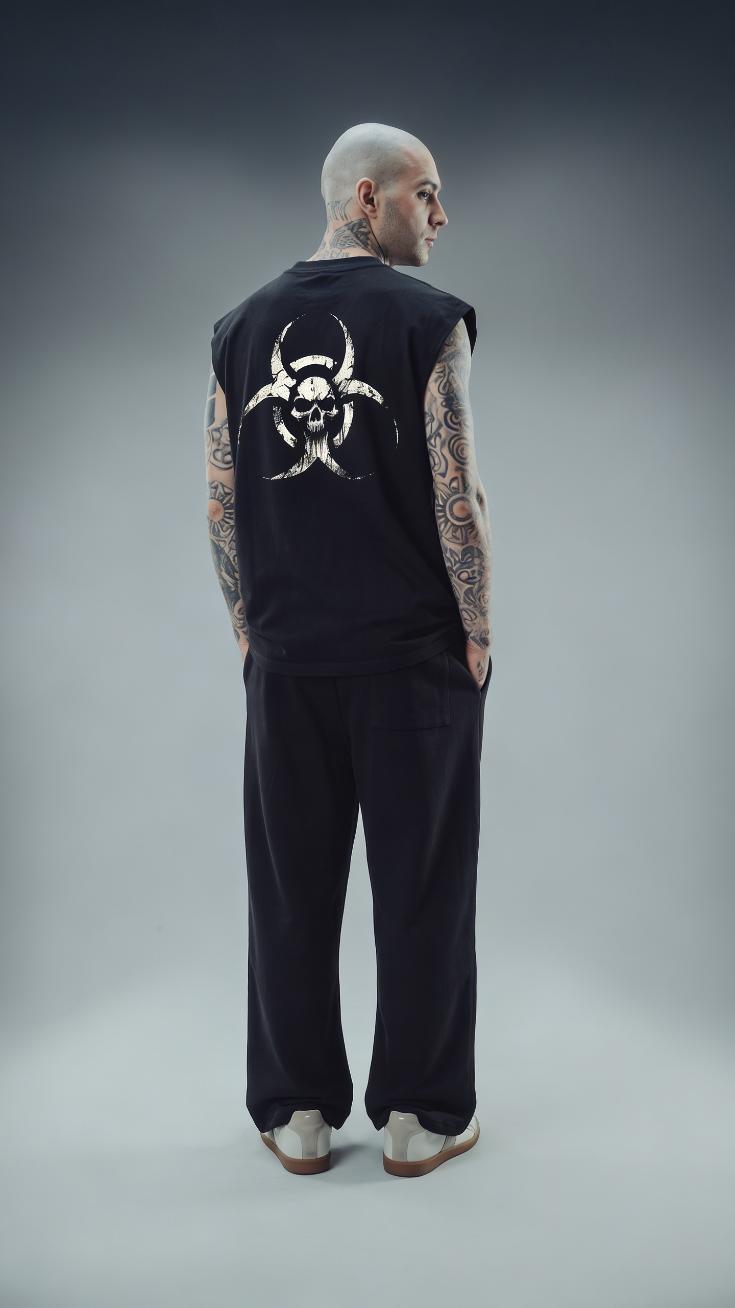 BLACKOUT PROTOCOL Cotton Oversized Vest