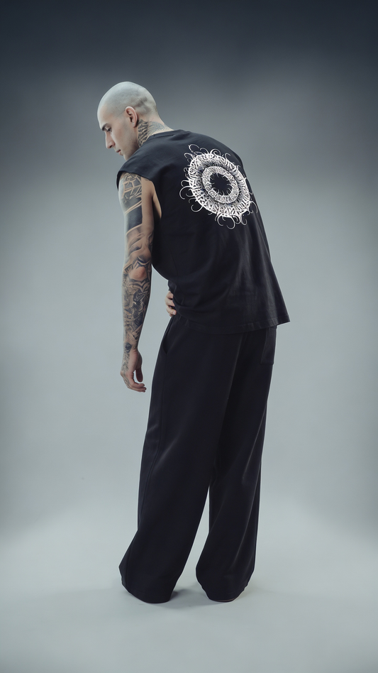 LUXENBOURG ECLIPTIC COTTON OVERSIZED VEST