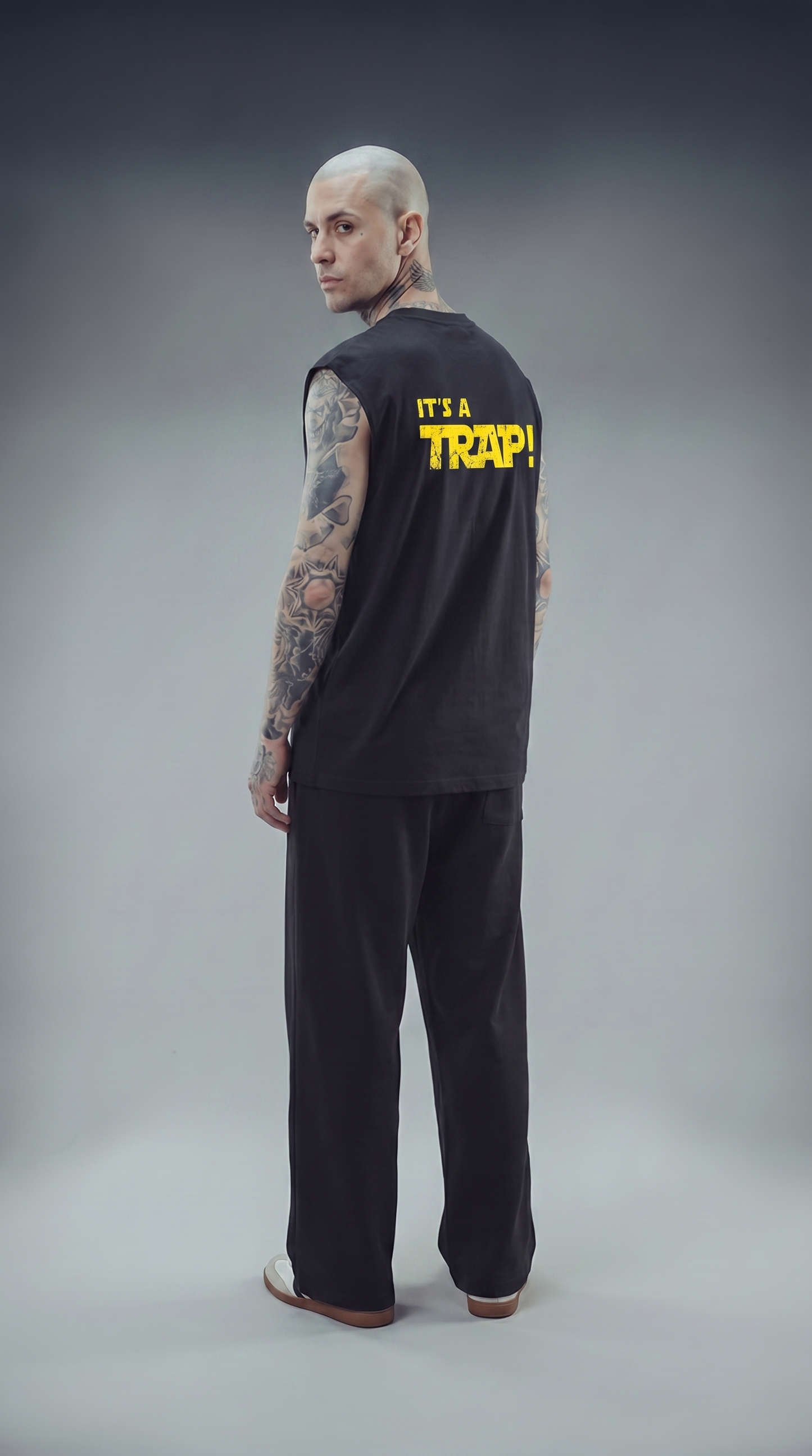 LUXENBOURG TRAP STATE COTTON OVERSIZED VEST