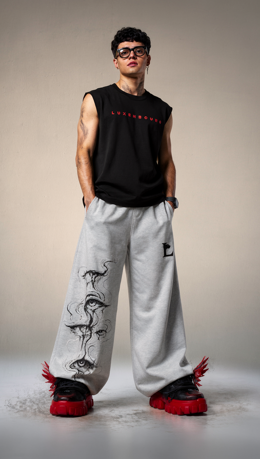 LUXENBOURG Ethereal Eye GRAY JOGGERS