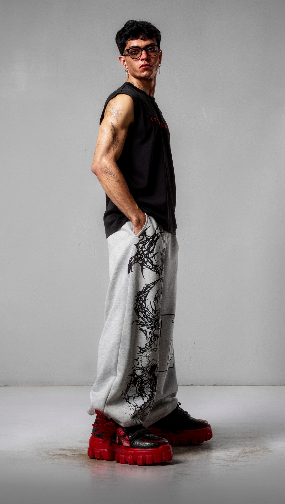 LUXENBOURG Revenant GRAY BAGGY COTTON LOWER