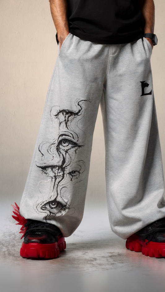 LUXENBOURG Ethereal Eye GRAY JOGGERS