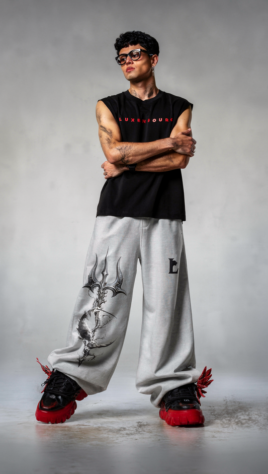 LUXENBOURG Leviathan GRAY OVERSIZED JOGGER